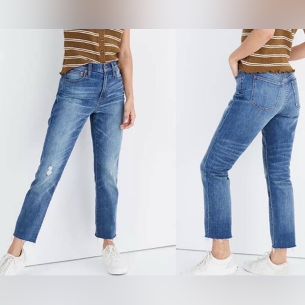 Madewell the high rise slim crop boyjean NWOT